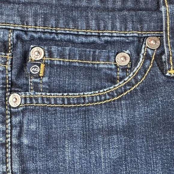 AG Adriano Goldschmied The Malibu Crop Pant Dark Wash Cuffed Denim Jeans 27R - Picture 8 of 12